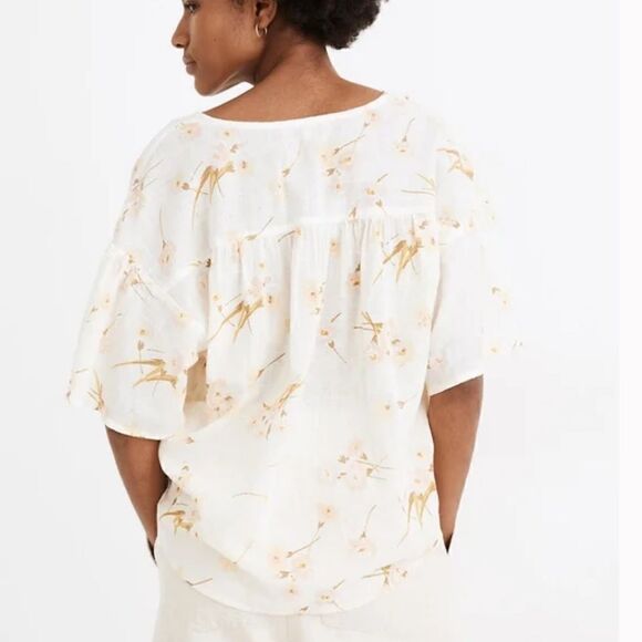 Madewell flutter sleeve rhyme top in floral print - Picture 4 of 13